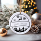 Personalized Reindeer Ceramic Christmas Ornament with Family Last Name