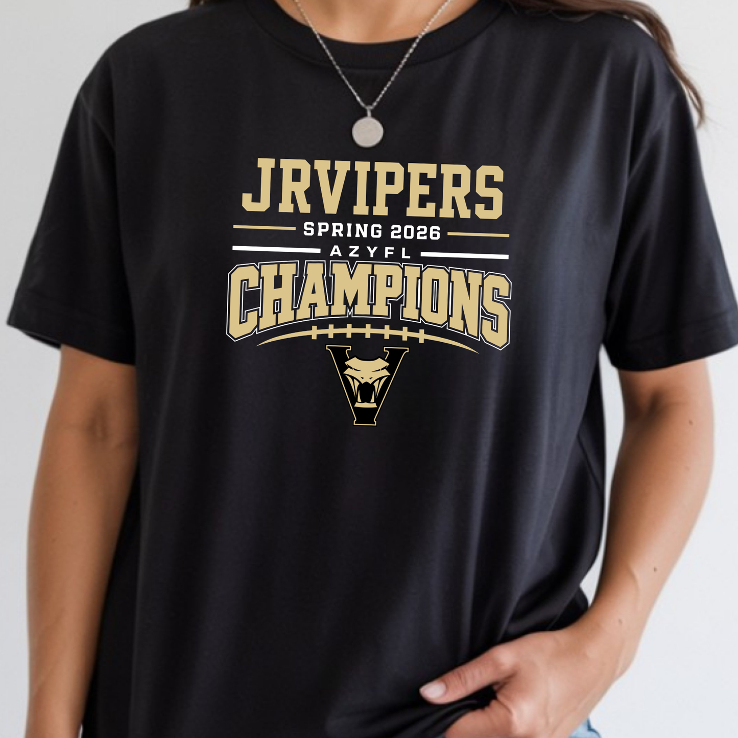JrVipers Spring 2026 Champions UNISEX Tee - 11U