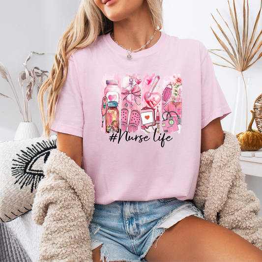 Pink Nurse Life T-Shirt