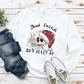 Dead Inside but Jolly AF Christmas Skeleton Crewneck Sweater