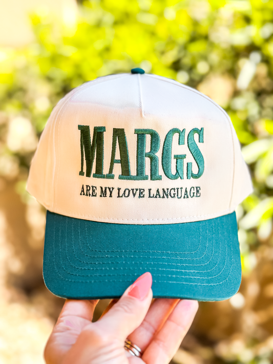 Margs Are My Love Language Embroidered Trucker Hat | Snapback Cap
