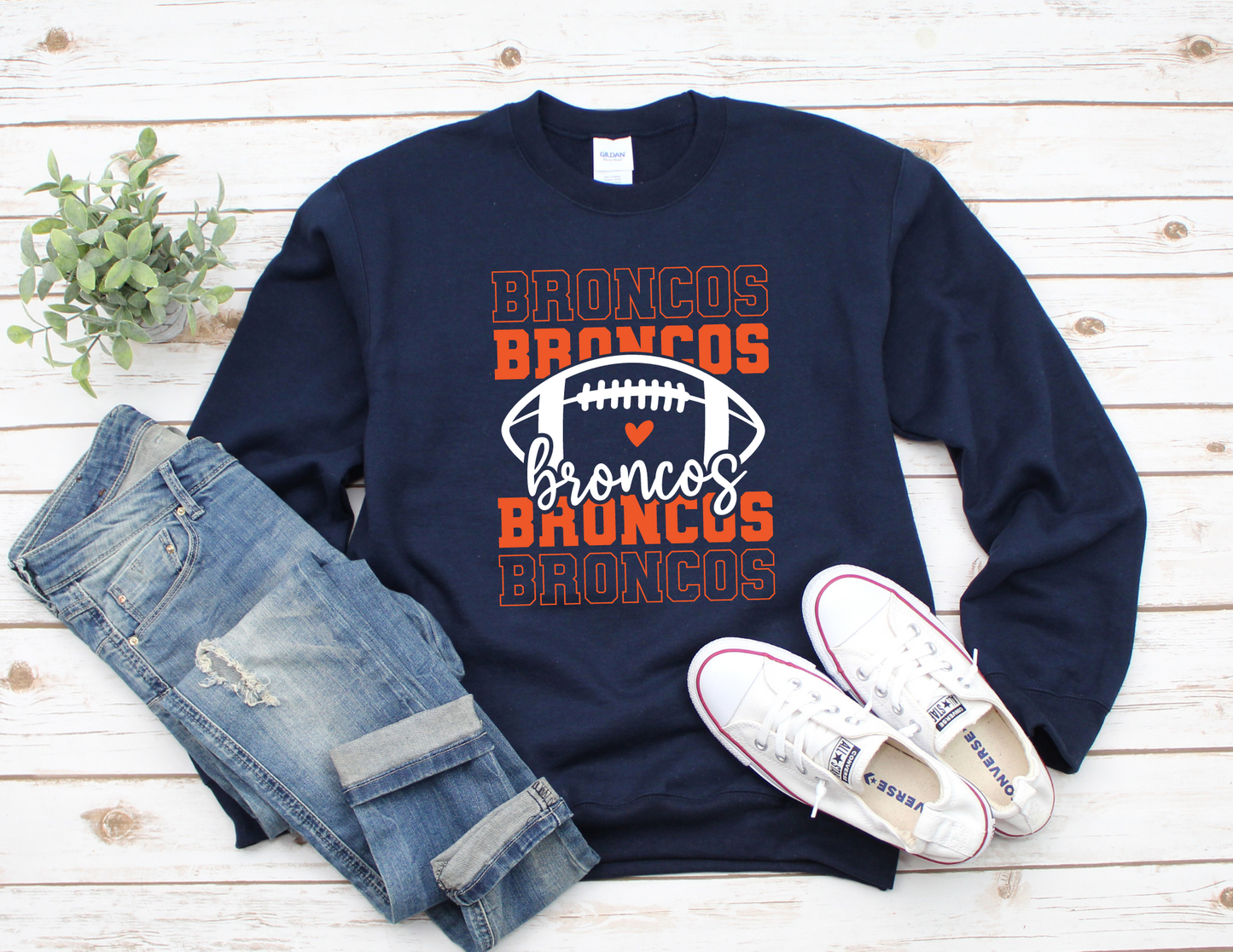 Broncos Stacked Sweater
