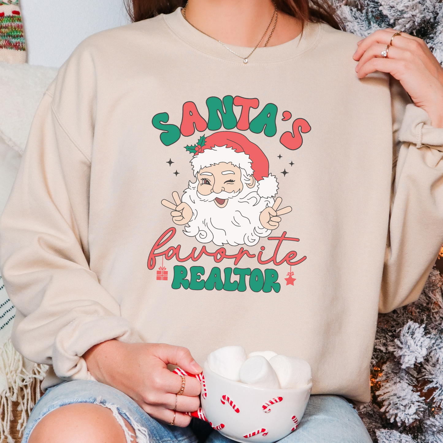 Santas Favorite Realtor Crewneck Sweater