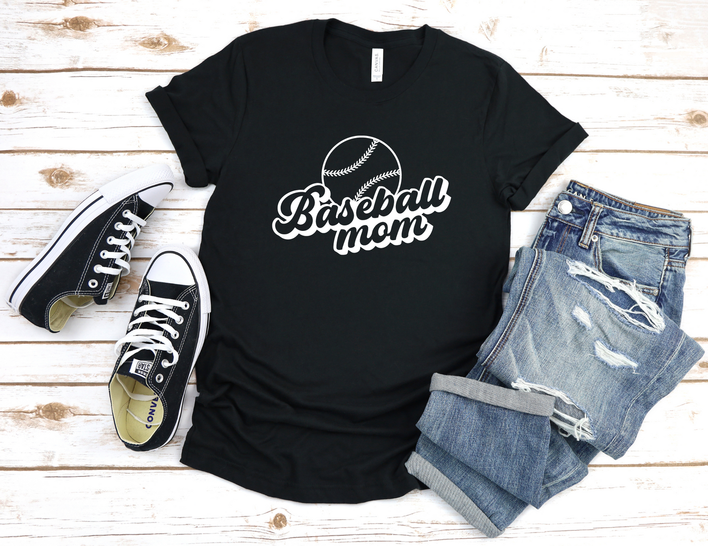 Retro Baseball Mom T-Shirt