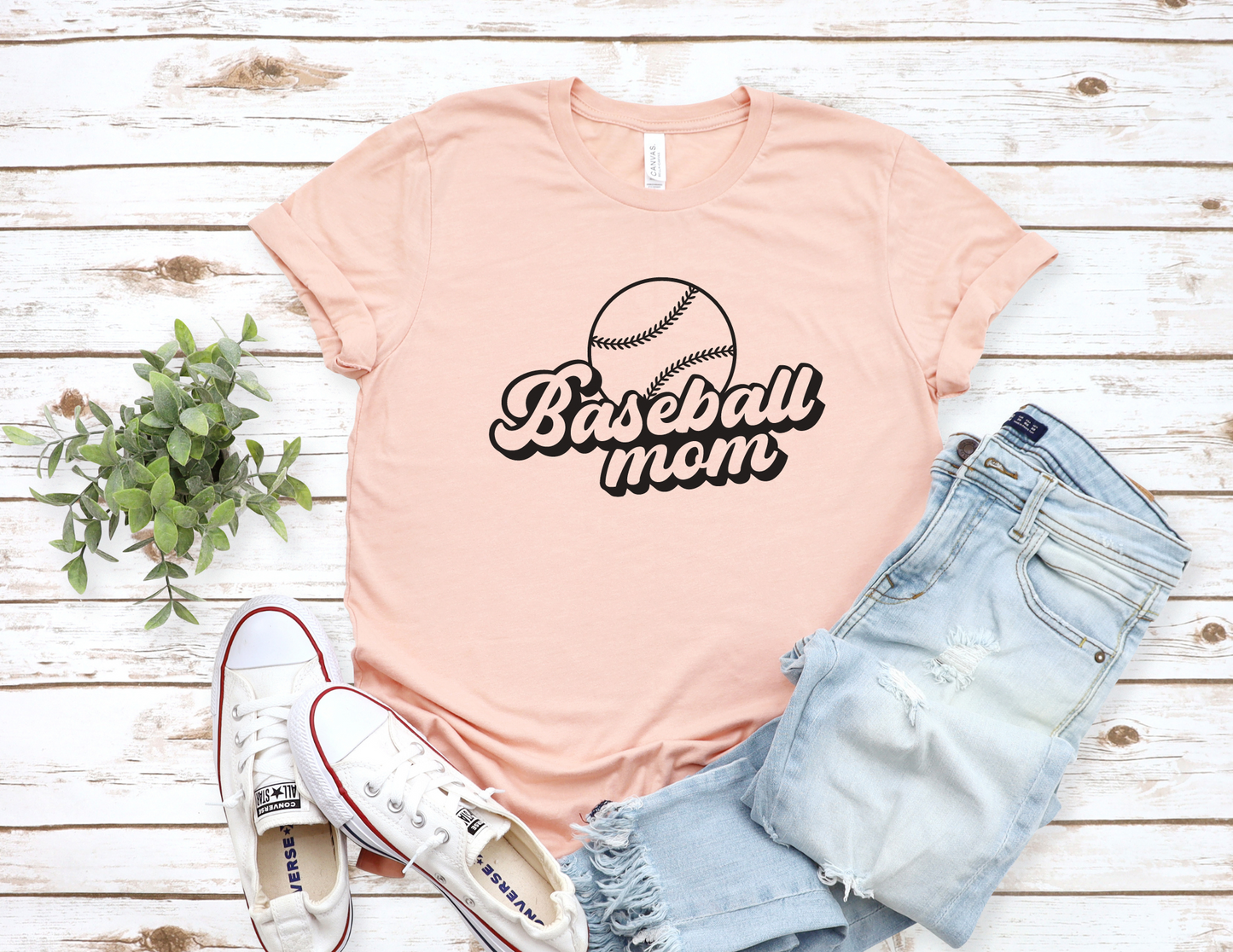 Retro Baseball Mom T-Shirt