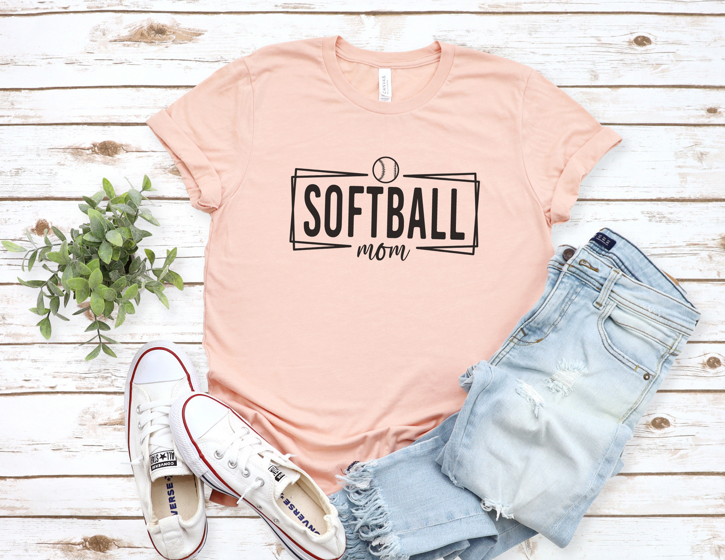 Modern Softball Mom T-Shirt