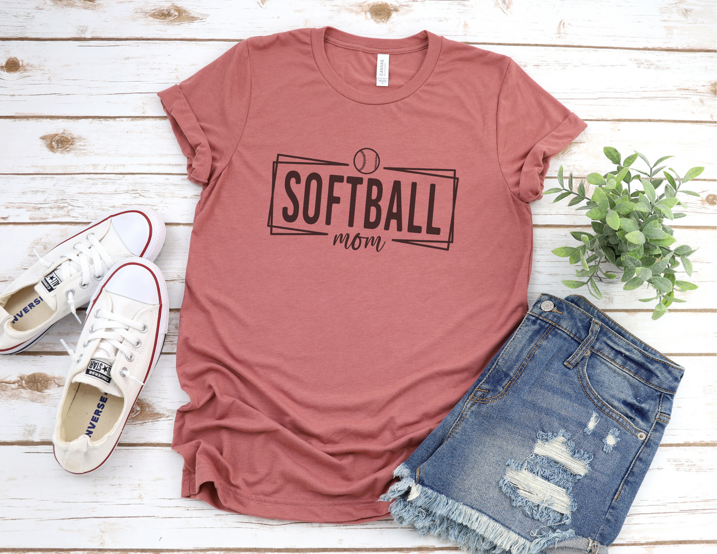 Modern Softball Mom T-Shirt