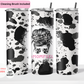 #MomFuel Messy Bun & Sunglasses Cow Print 20 oz Double Layer Vacuum Tumbler