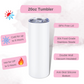 Personalized Breast Cancer Ribbon 20 oz Double Layer Vacuum Tumbler