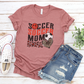 Red Wave Cheetah Soccer Mom T-Shirt